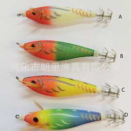 厂家供应批发夜光木虾鱿鱼钩 大肚虾 圆肚虾 水平虾 闪光布木虾饵