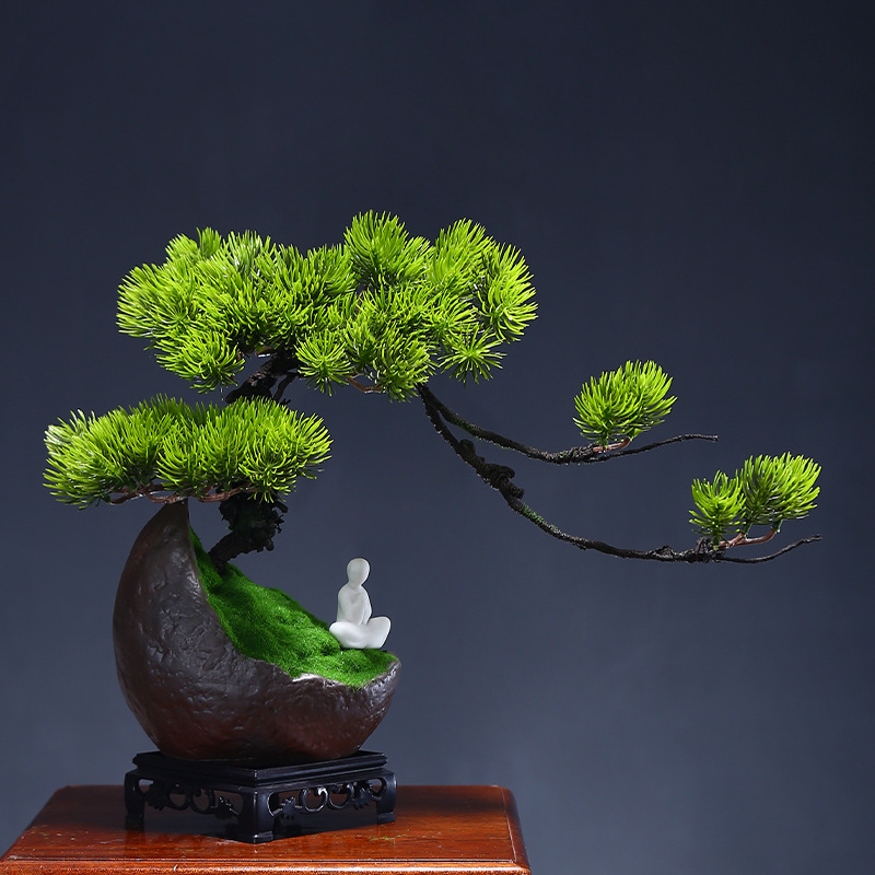 창조적 인 시뮬레이션 식물 환영 소나무 액세서리 풍경 꽃병 꽃 장식 소나무 바늘 Thuja 지점 가짜 꽃 장식품