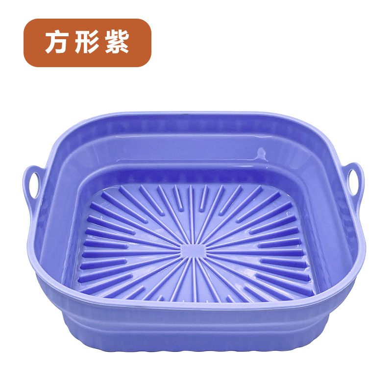2023 freidora de aire bandeja de hornear de silicona plegable freidora de aire accesorios estera especial horno comercial bandeja de hornear cuadrado