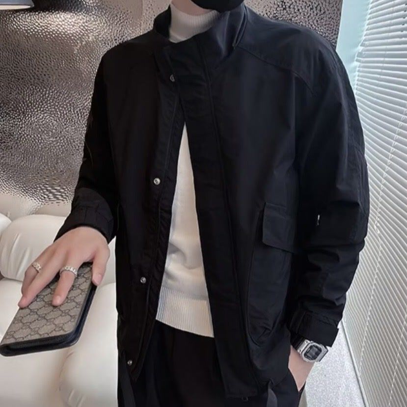 Men's Jacket Spring and Autumn 2025 New Korean Style Trendy Stylish Men's Work Jacket Hiking Mountaineering Jacket Men