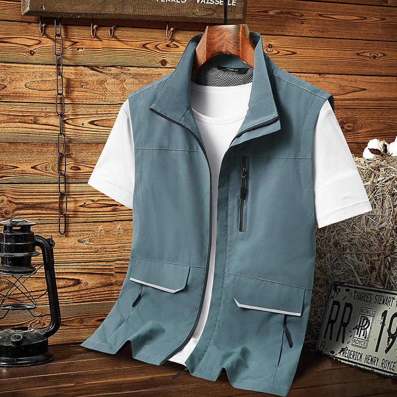 Equipo chaleco superior LOGO fotografía al aire libre hombro voluntario publicidad clips caballo ropa de trabajo chaleco de fragancia