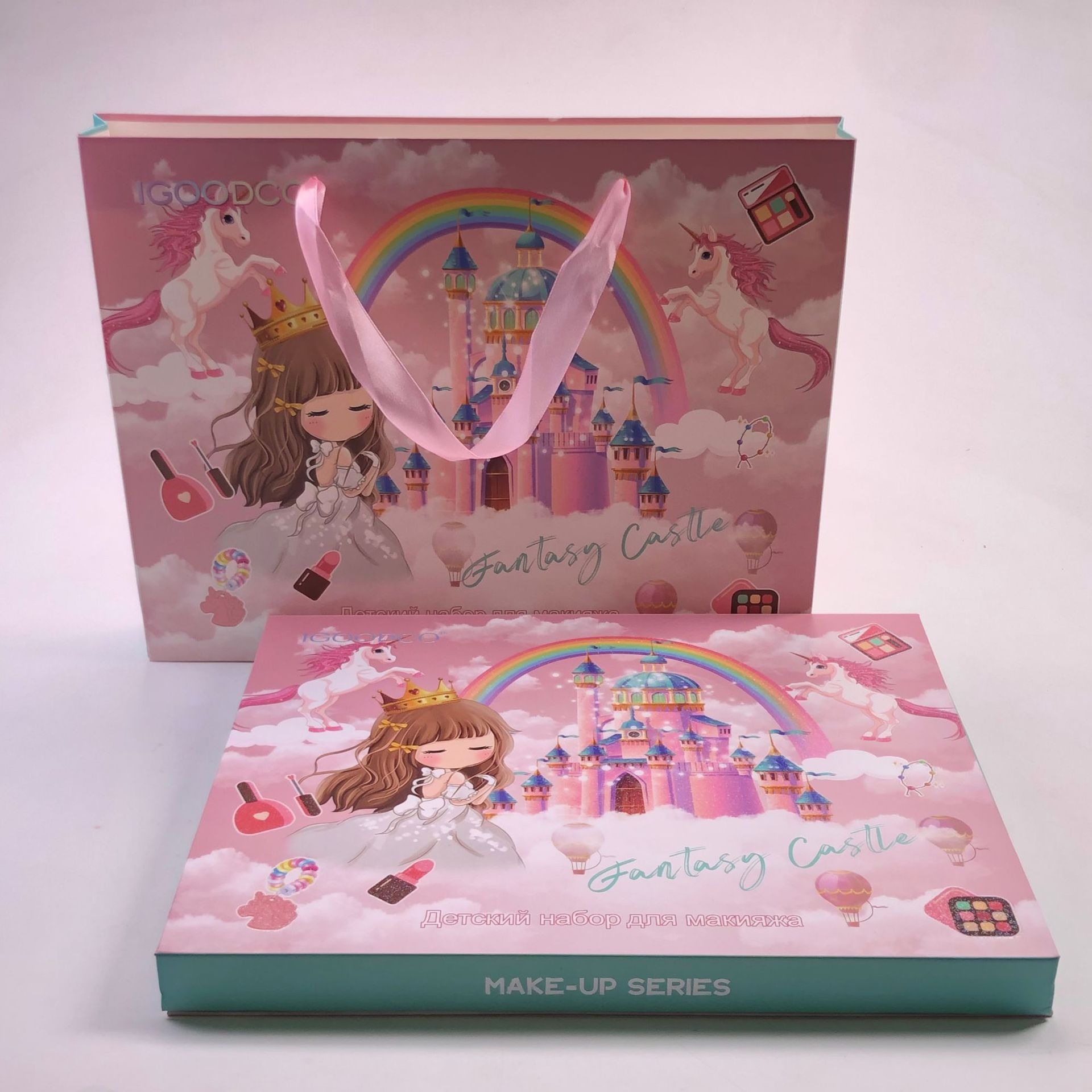 Set Portátil de Maquillaje de Juguete de Plástico, Portátil, para Juegos de Rol