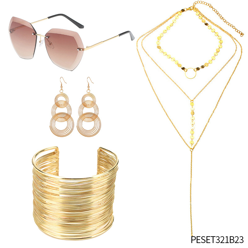 Accesorios para pelucas de fiesta de carnaval, collar de Elvis estilo disco de los 70, accesorios de fiesta de los 90, peluca de fiesta