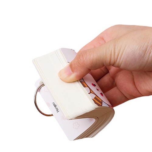 Hangsu Animal Cartoon Iron Ring Notebook Student Exam English Vocabulary Ring Clip Portable Pocket Blank Spiral Notebook