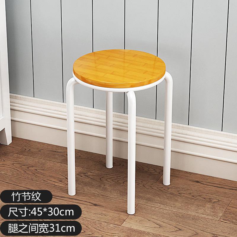 대나무 패턴 라운드 스툴 (싱글 스툴)-4 비트