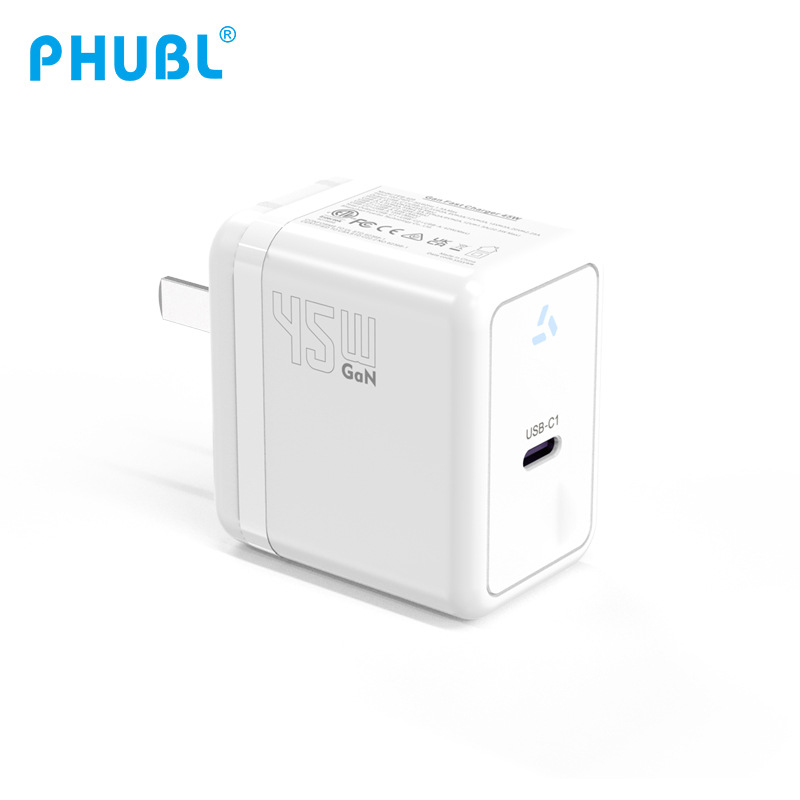 pd45w nitruro de gallio cargador de puerto único 3c certificado cabeza de carga de teléfono móvil computadora tableta pd cabeza de carga rápida