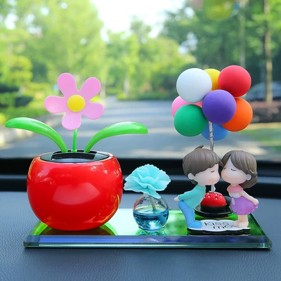 Car ornaments, Car Ornaments, Creative and Cute - blue-purple-kiss-couple-red-sun-flower-single-bunch-of-colorful-balloons