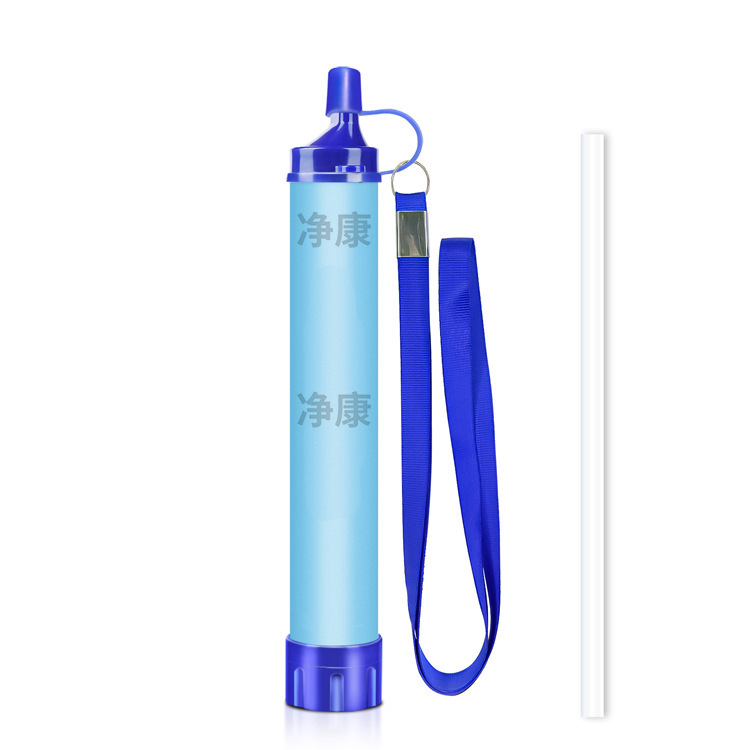 Fábrica al aire libre purificación de agua boca succión paja Filtro de purificación de agua portátil paja supervivencia al aire libre ultrafiltración purificador de agua