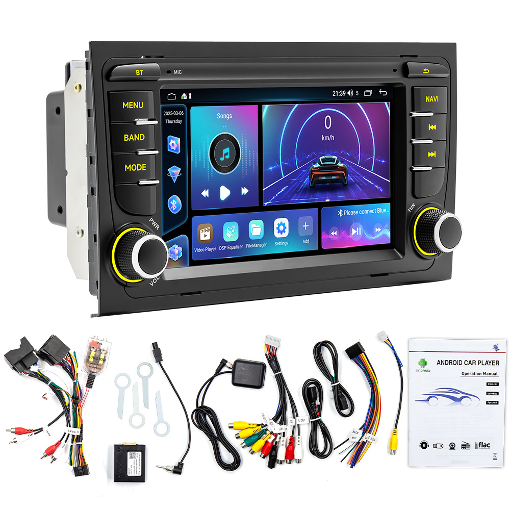 Adecuado para la cámara de conducción de control central de carplay de cuatro núcleos Fangyitong de navegación para automóvil con Android Audi A4 de 7 pulgadas