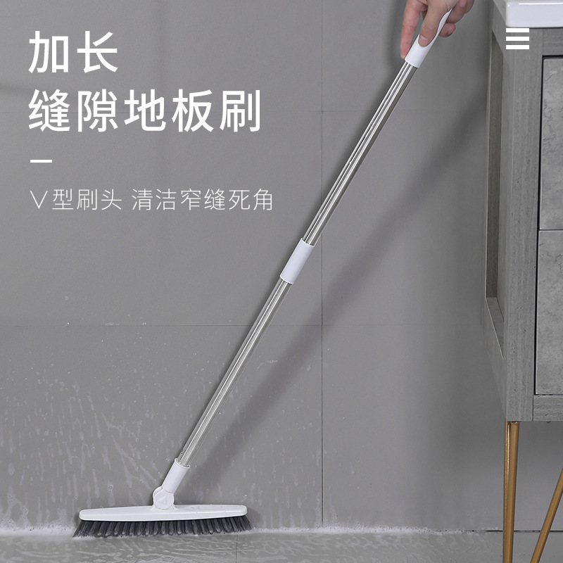 Long-Handled Hard-Bristle Floor Brush for Cleaning Tile Gaps, Bathroom Cleaning Tool, Toilet Corner Cleaner, Bathroom Floor Brush