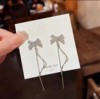 Small design silver needle, universal earrings, silver 925 sample, trend of season, bright catchy style, simple and elegant design, light luxury style