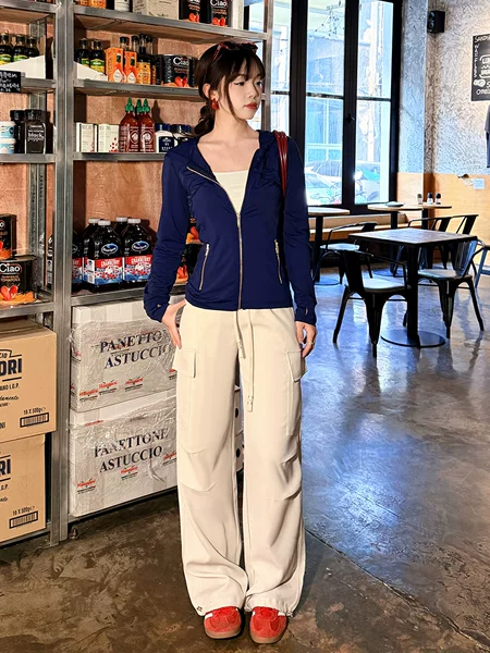 Mj507 Xuanchen Plus Size Korean Style Commuter Style Personalized Work Pants New Spring High Waist Extra Wide Leg Trousers