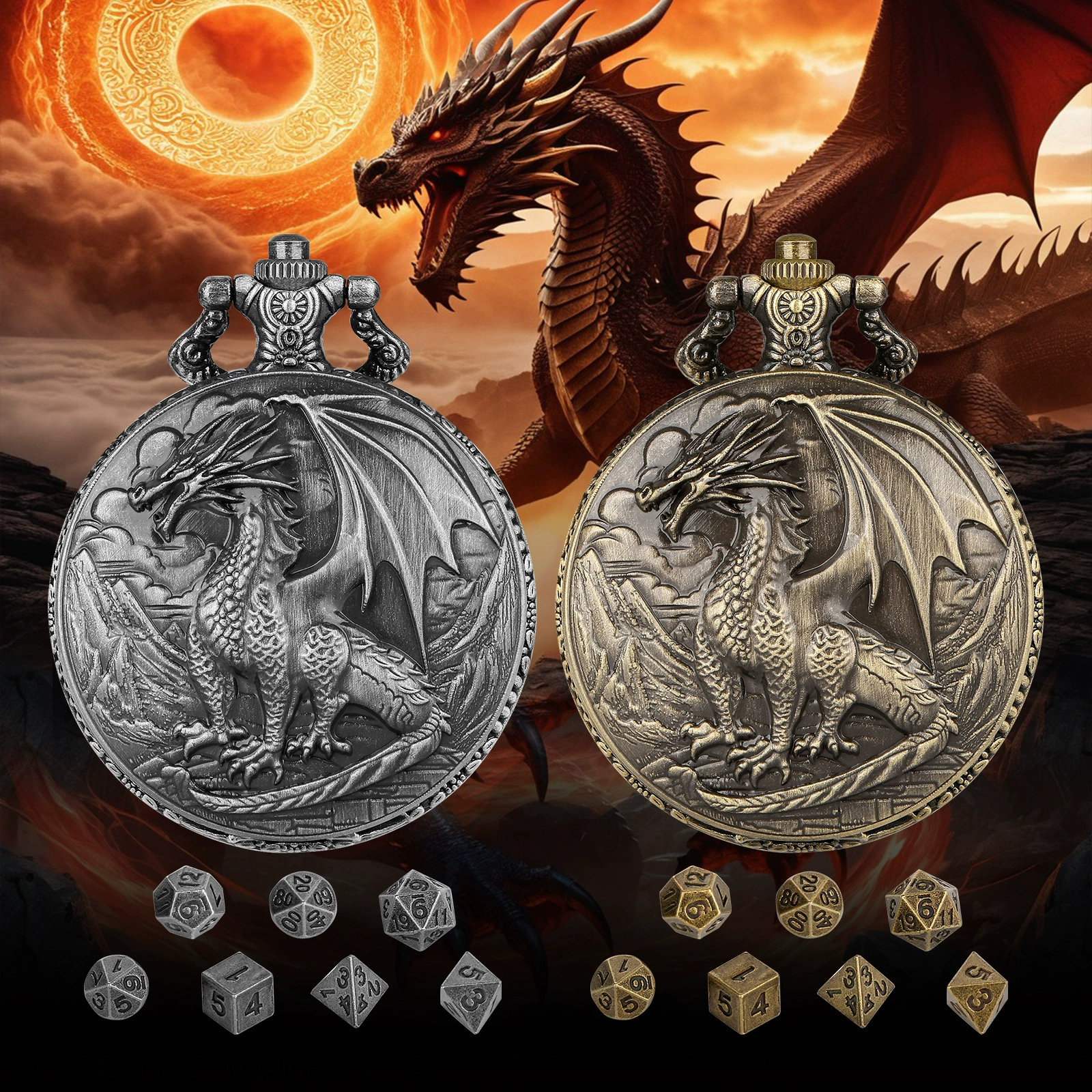 Кости (игральные), аксессуар, карманные часы, ретро объемный корпус