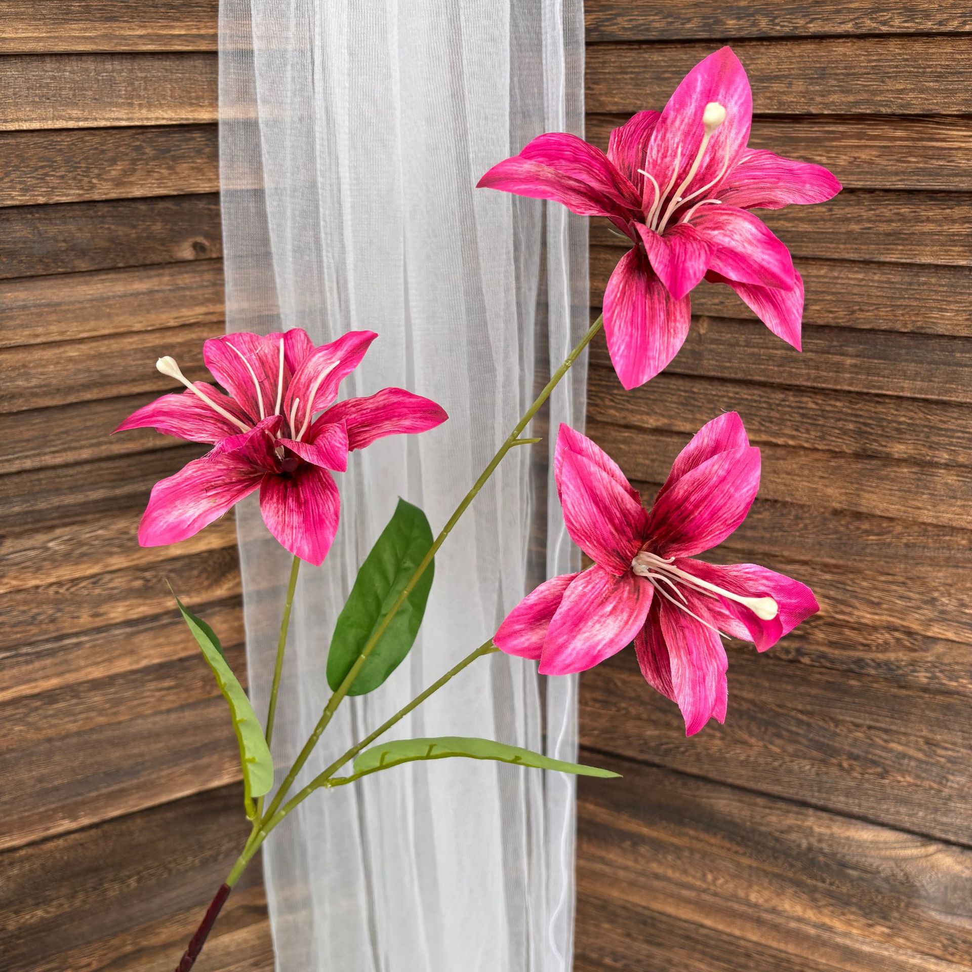 3D 레트로 더블 레이어 백합