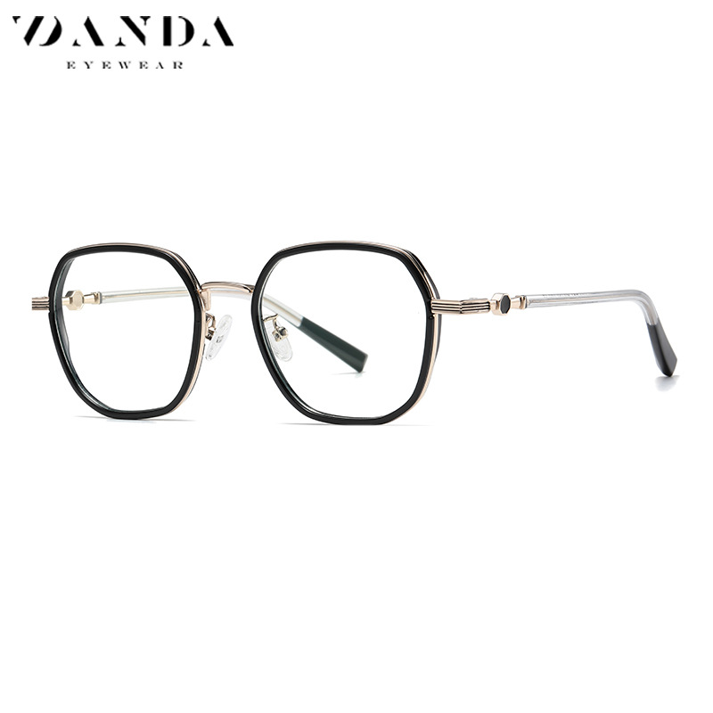 Nueva literaria retro espejo plano moda femenina miopía multilateral marco TJ812 ultra-ligero TR anti-azul gafas