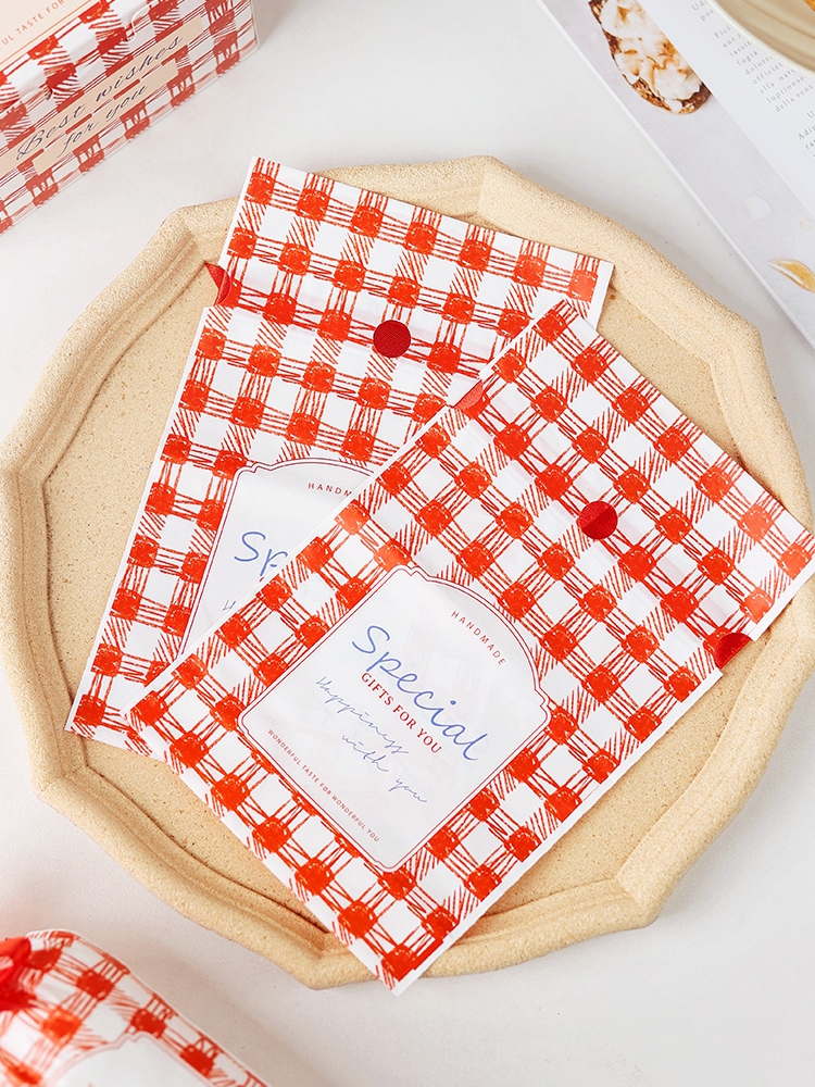 2025 bolsas de embalaje de dulces de Año Nuevo galletas de nougat bolsas auto-selladas bolsas de bolsillo bolsas de embalaje de papel de cuerdas