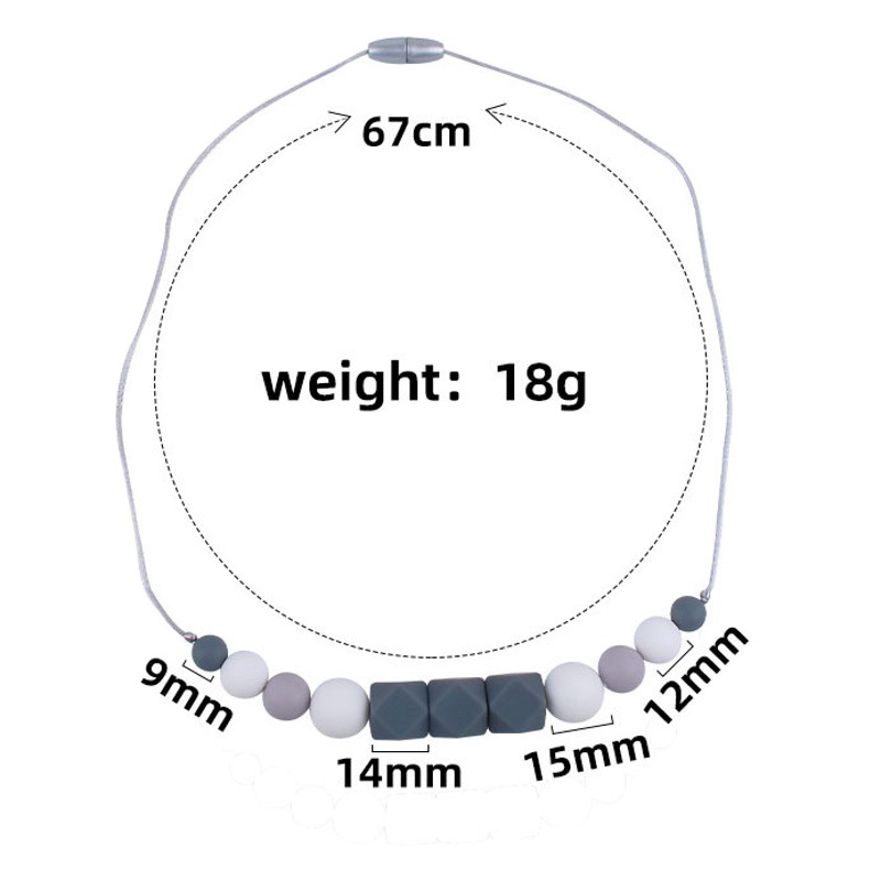 Amazon nuevo collar de mordedor de silicona molares mordedor palo masticable colgante collar