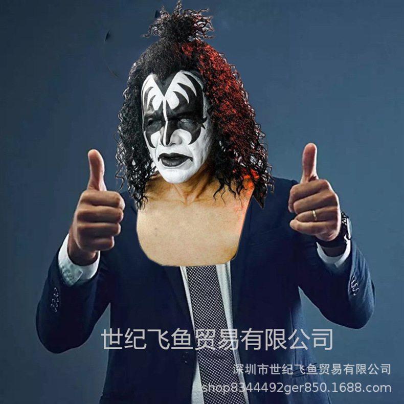 KISS Gene Simmons cantante máscara tocados de Halloween horror Crazy Music Festival Accesorios