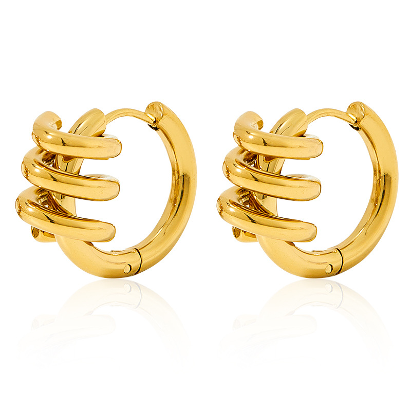 Geometric Pattern Women'S Gender Fashion Geometric Stainless Steel Plating Earrings 1 Pair