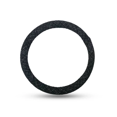 Tweed Style Steering Wheel Cover: Steering wheel cover - small-fragrant-style-black-steering-wheel-cover-38cm