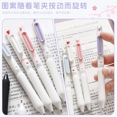 東米637次時空膠囊旋轉解壓中性筆雙珠CS速干高顏值刷題辦公黑筆