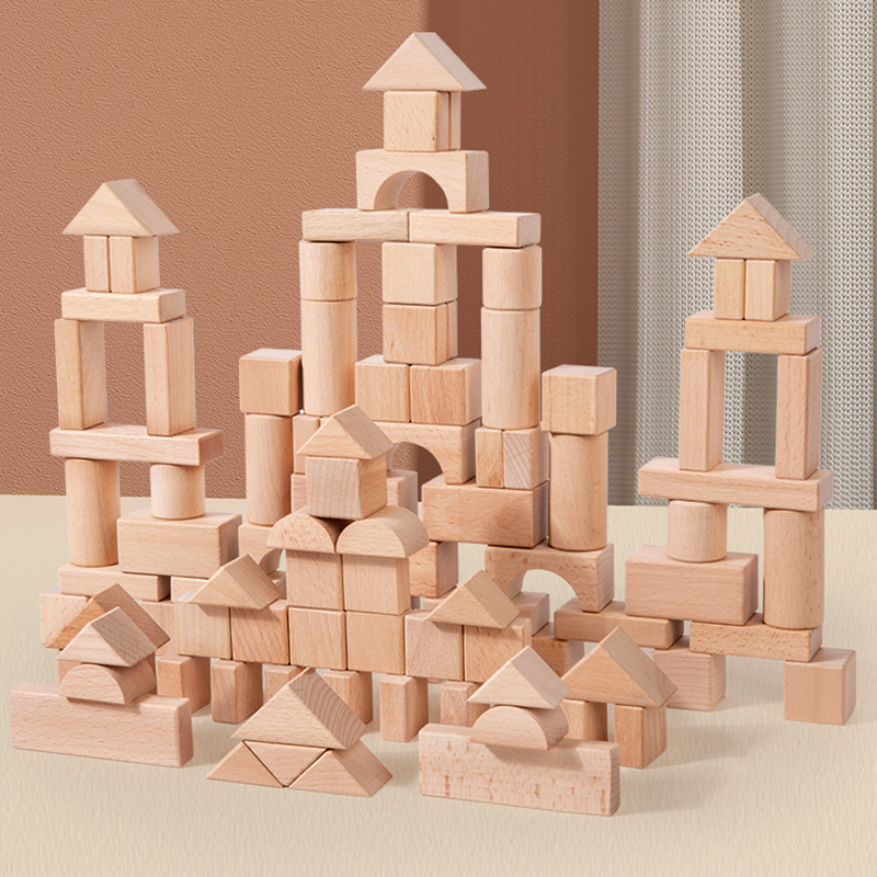 Imported beech large particle bulk lacquer-free building blocks cube arched cylindrical triangle kindergarten patchwork material Imported beech large particle bulk lacquer-free building blocks cube arched cylindrical triangle kindergarten patchwork material