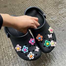 亚克力洞洞鞋装饰鞋花 五瓣花鞋扣 沙滩鞋包配件鞋配饰鞋花