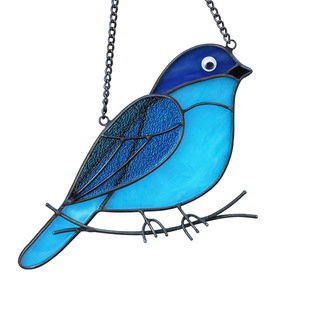 Cross-Border Stained Glass Bird Pendant, Creative Scandinavian Pendant, New Window Pendant Gift