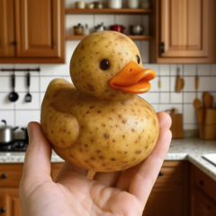 跨境新品 Whimsical Vegetable Duck 奇思妙想的蔬菜鸭树脂工艺摆
