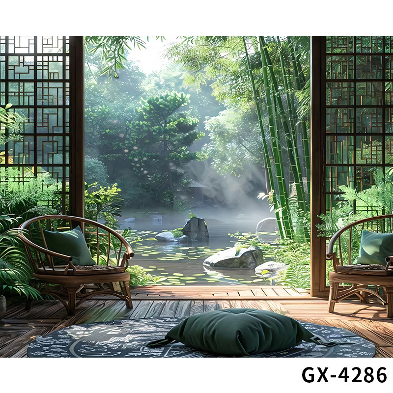 Paño de fondo de transmisión en vivo Nuevo estilo chino sala de transmisión en vivo pared de fondo diseño de escena tridimensional 3d accesorios de fotografía sentido avanzado