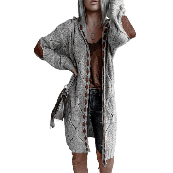 Spring knitted patch with hood