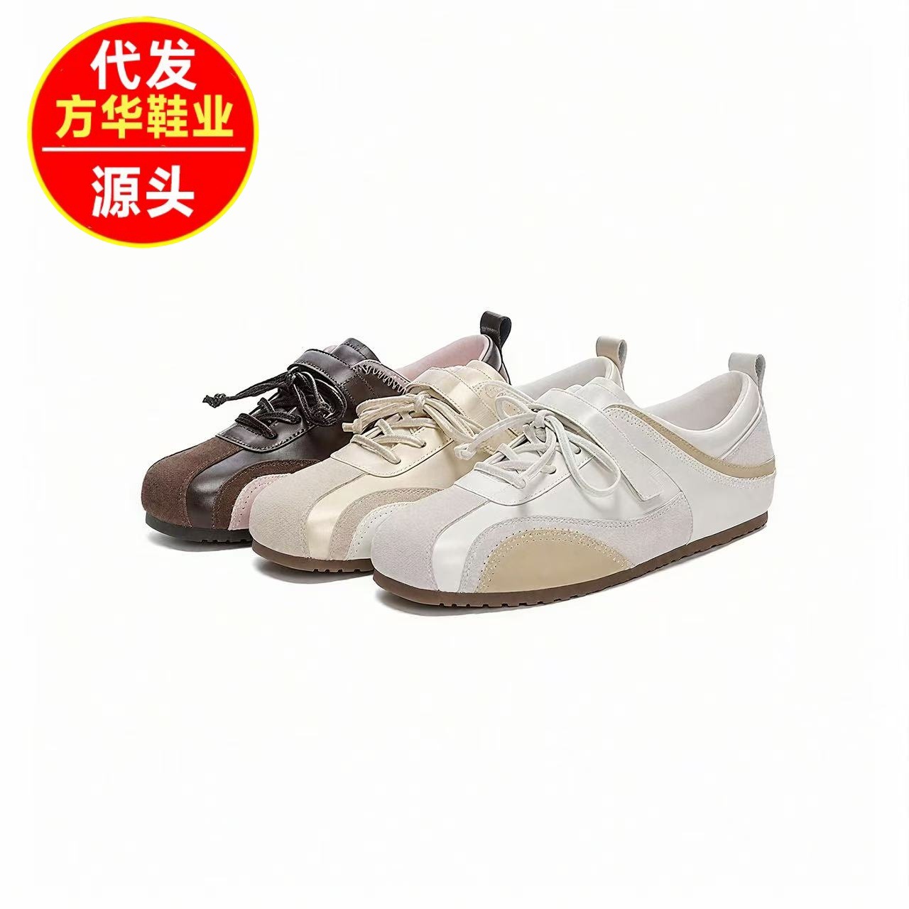 Nuevos zapatos de entrenamiento de estudiantes para mujeres 2026 primavera y otoño versátiles zapatos deportivos con suela plana cómodos velcro correa zapatos Gump para mujeres
