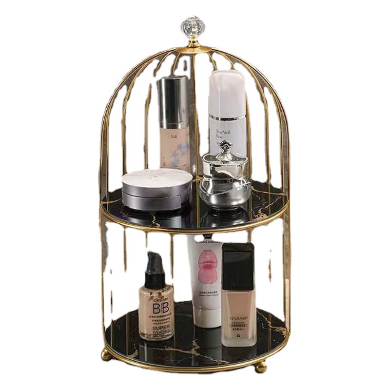 Escritorio maquillaje caja de almacenamiento lápiz labial perfume almacenamiento rack Nido de Pájaro nido perfume organización rack jaula multi-capa ins estilo dormitorio
