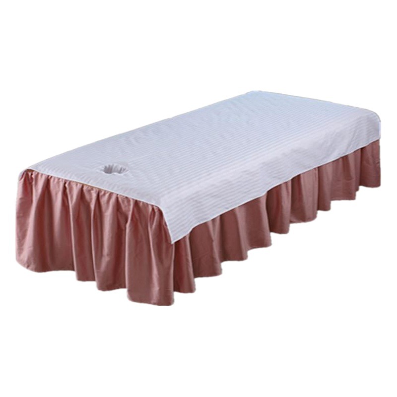 Beauty salon special cotton with hole sheets satin body massage SPA club special cotton hole towel wholesale