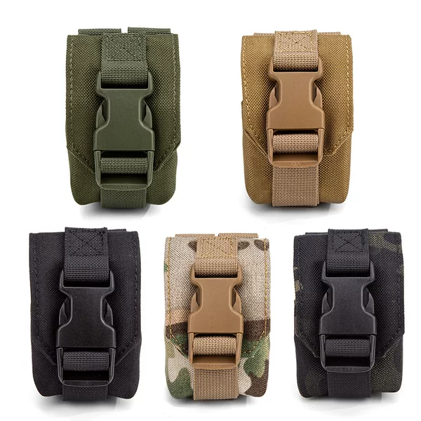 New Outdoor Equipment Accessory Bag 1000D Nylon Grenade Bag Multi-Functional Camouflage Tactical Vest Cigarette Case Bag