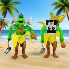 山海经融合版木棍通通通脚树青蛙鲨鱼抽象搞怪桌面网红摆件公仔