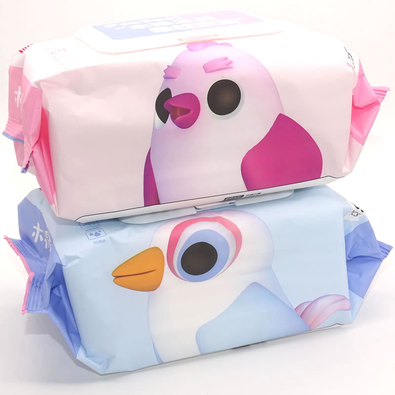 In stock supply wet wipes 80 pieces thick non-lint baby hand mouth wet tissue adult wet wipes baby wet tissue