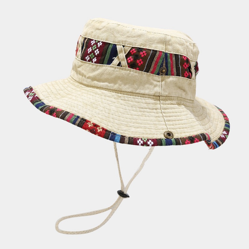 Unisex Ethnic Style Geometric Wide Eaves Bucket Hat display picture 6