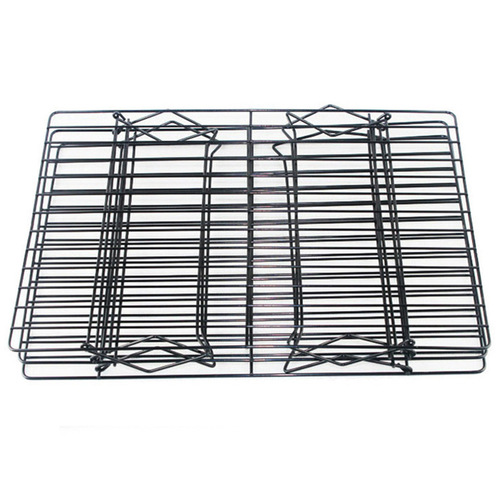 Three-layer baking cake cookies cooling rack bread cooling rack black non-stick cooling wire rack iron stand baking tool