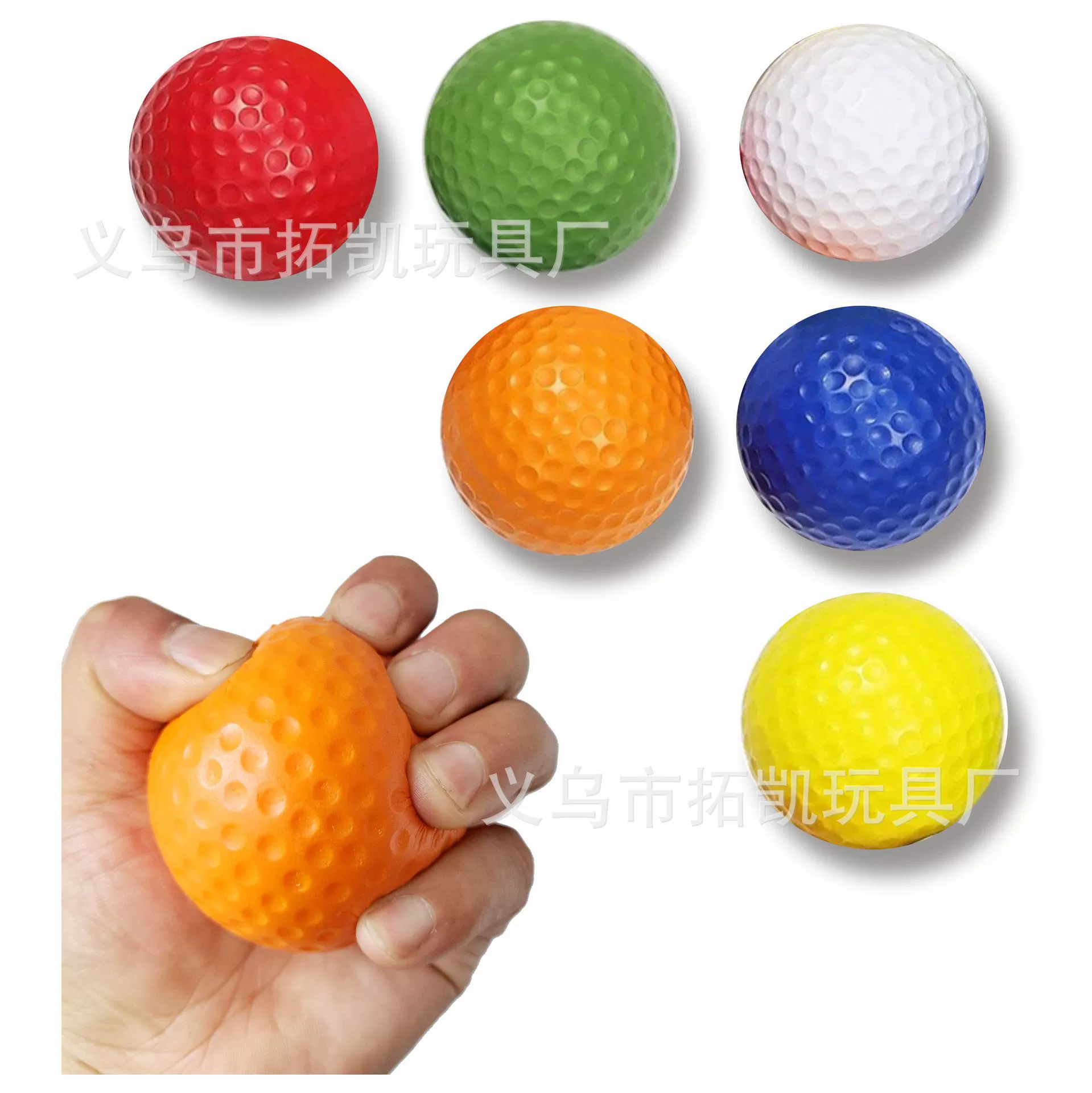 Большое количество на складе 6,3 см диаметр Гольф форма давления мяч, PU пены Гольф декомпрессии мяч игрушки