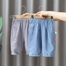 男童裤子薄款夏季宝宝棉麻七分裤儿童夏装洋气小童短裤透气中裤