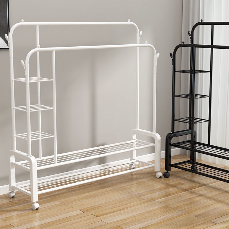 Clothes Drying Rack Floor-Standing Bedroom Household Folding Indoor Coat Rack Simple Balcony Storage Clothes Drying Rack Wholesale