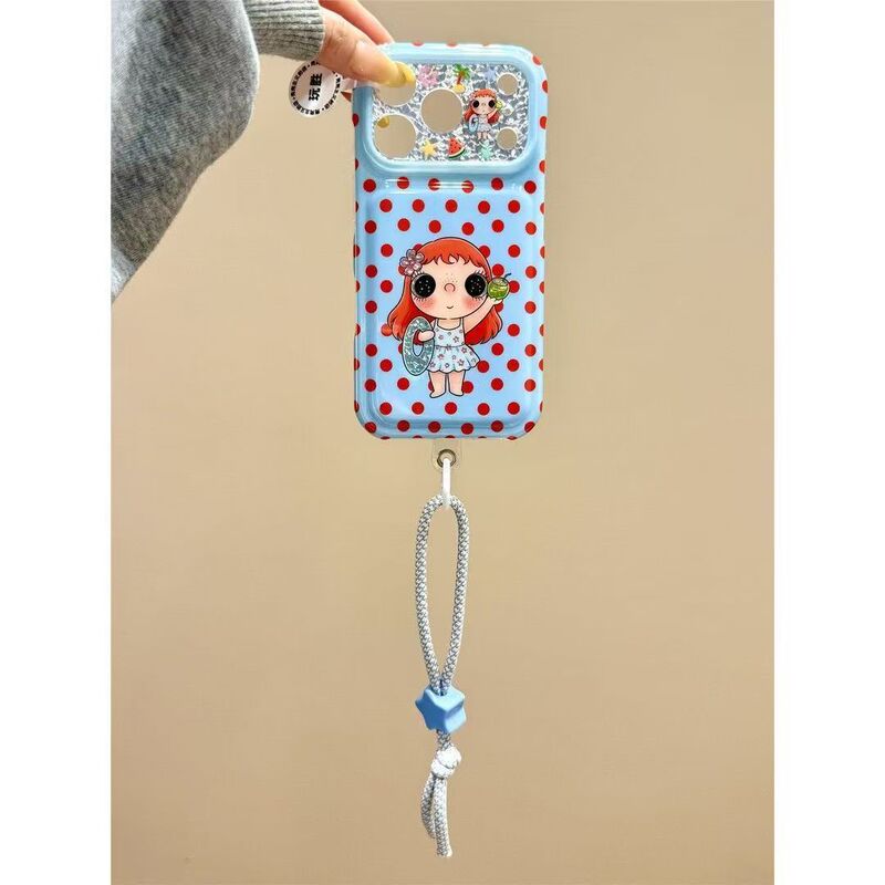 Polka Dot Swim Ring Xiaoyu is suitable for iPhone 17 PRO MAX phone case, new model for 16/15/14, niche for 13/12