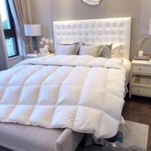 高端羽绒被95白鹅绒被芯加厚保暖双人冬季100支静音春秋单人被子