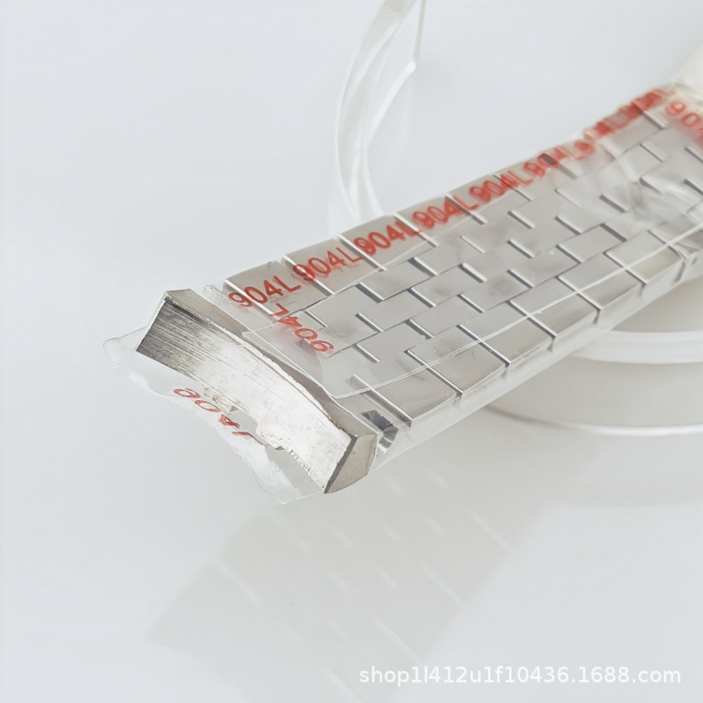 Correa de acero de ajuste fino pulsera de pulsera 21mm sólido de acero plegable accesorios de reloj Renacimiento