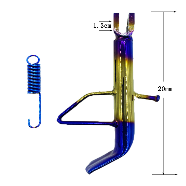 Motorcycle frame — Motuoche Adjustable Side - non-adjustable-burnt-titanium-blue-gold-with-spring