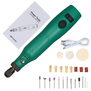 USB Rechargeable Electric Grinder Cordless Rotary Tool Woodworking Engraving Pen Jewelry Metal Glass Electric Drill 192-Piece Set Electric