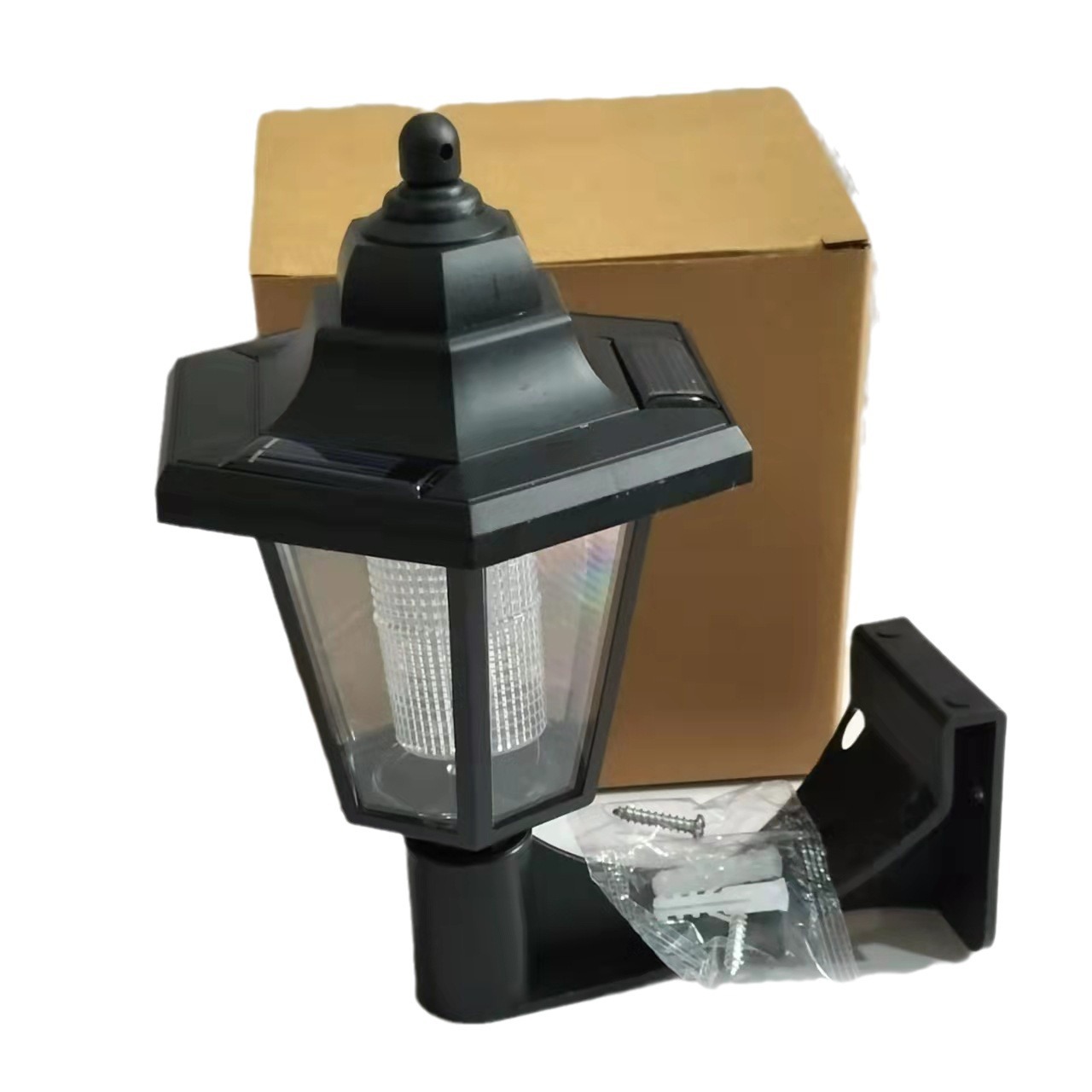 Comercio electrónico transfronterizo lámpara de pared hexagonal solar al aire libre impermeable patio Villa hexagonal corte iluminación lámpara de pared