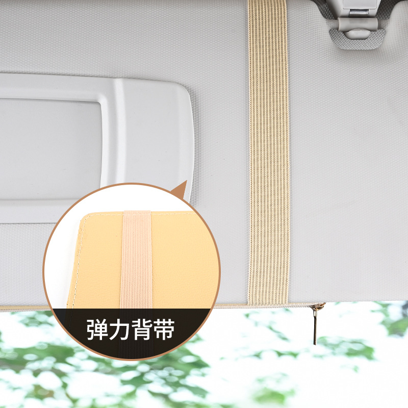 Bolsa de almacenamiento de visera de coche multifuncional titular de la tarjeta clip de gafas de coche Tarjeta de coche Bill Licencia de Conducir clip de almacenamiento