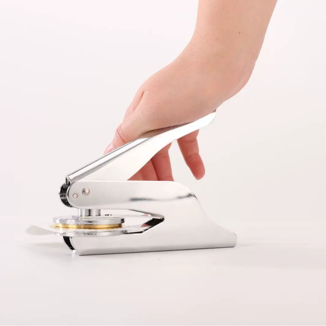 厂家现货自定义图案logo雕刻便携式手钳钢印压痕压印印章婚庆用品